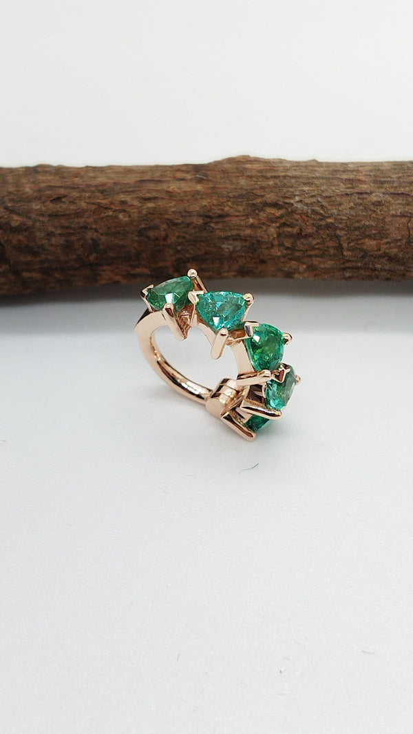 Emerald Conch Earring